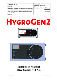 Thumbnail of document Manual - HygroGen2 Temperature and Humidity Generators